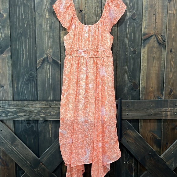 Dizzy Lizzy Maxi Dress XL Babydoll Floral Boho Milkmaid Smocked Ruffles Tie - Picture 6 of 11